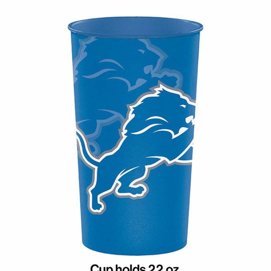 Sports * | Creative Converting Detroit Lions Plastic Cup, 22 Oz Nfl And Football Party Supplies