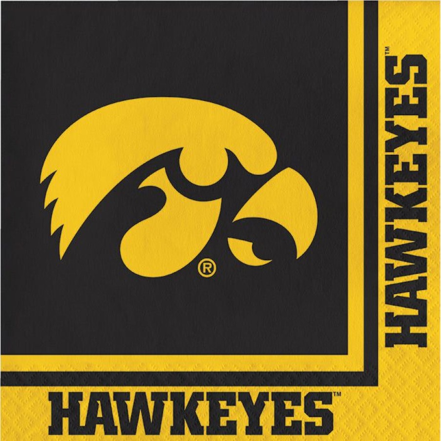 Sports * | Creative Converting Ncaa College Themed Party Decorations University Of Iowa Lunch Napkins, 2-Ply (240/Case)