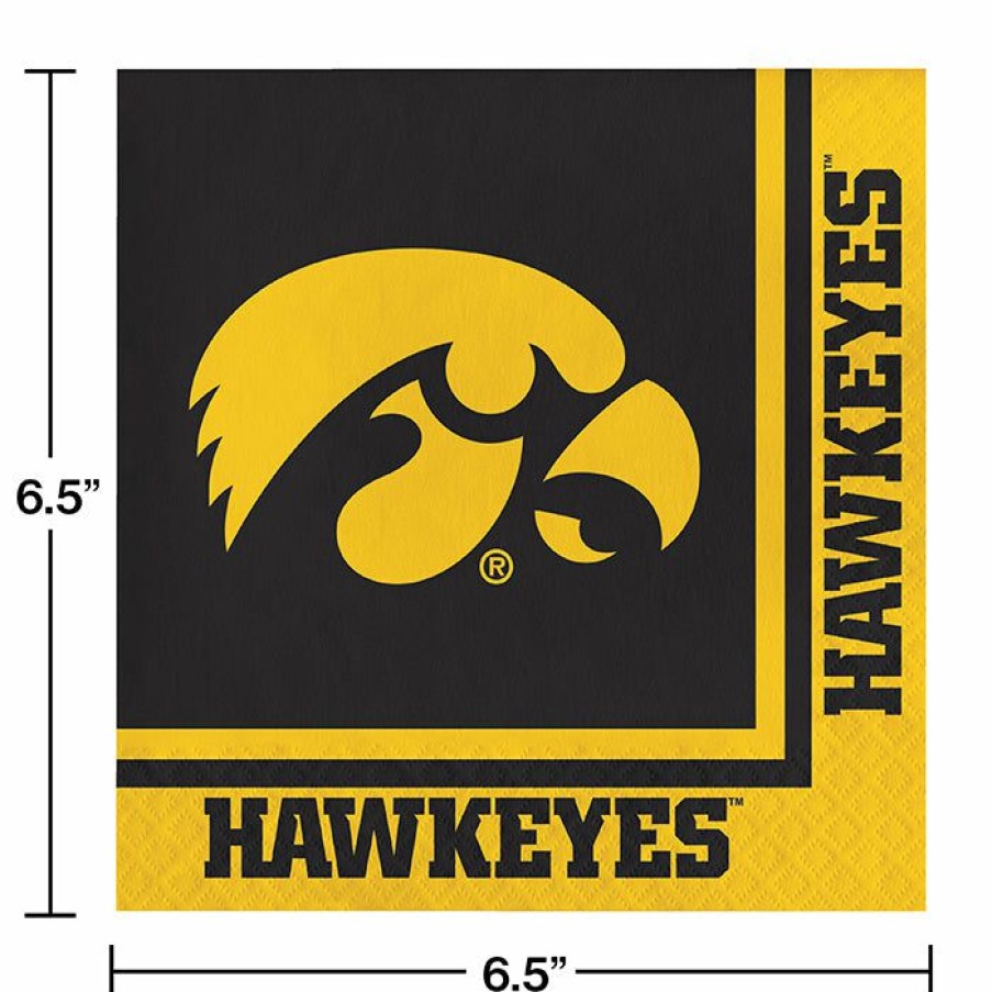 Sports * | Creative Converting Ncaa College Themed Party Decorations University Of Iowa Lunch Napkins, 2-Ply (240/Case)