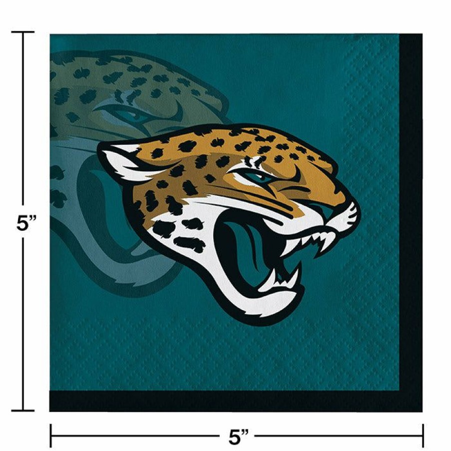 Sports * | Creative Converting Jacksonville Jaguars Beverage Napkins, 16 Ct