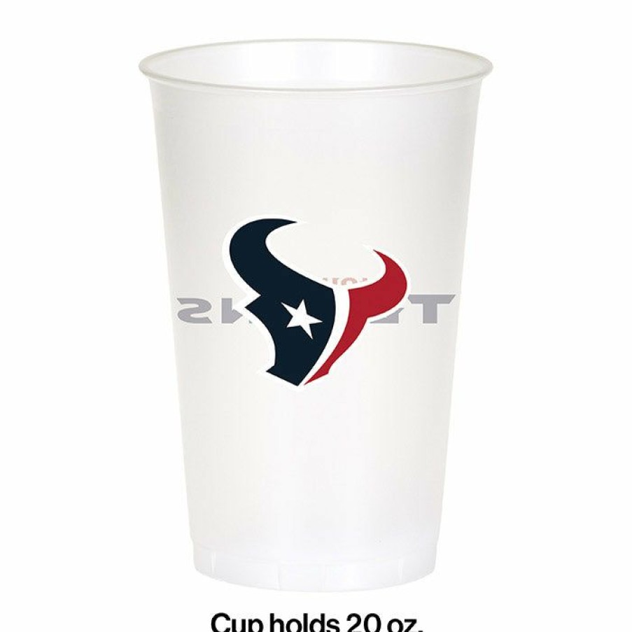 Sports * | Creative Converting Houston Texans Plastic Cup, 20Oz, 8 Ct