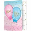 Baby Showers * | Creative Converting Gender Reveal Balloons Foldover Invitations W/ Attachment (48/Case) Baby Showers