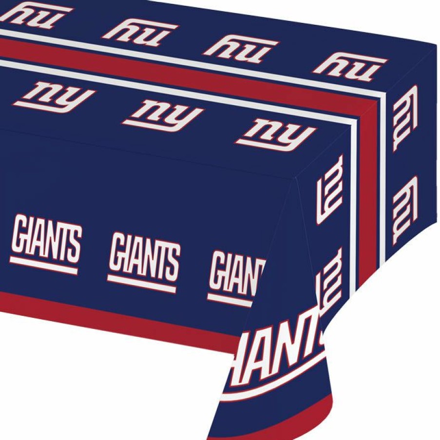 Sports * | Creative Converting Nfl And Football Party Supplies New York Giants Plastic Table Cover, 54 X 102