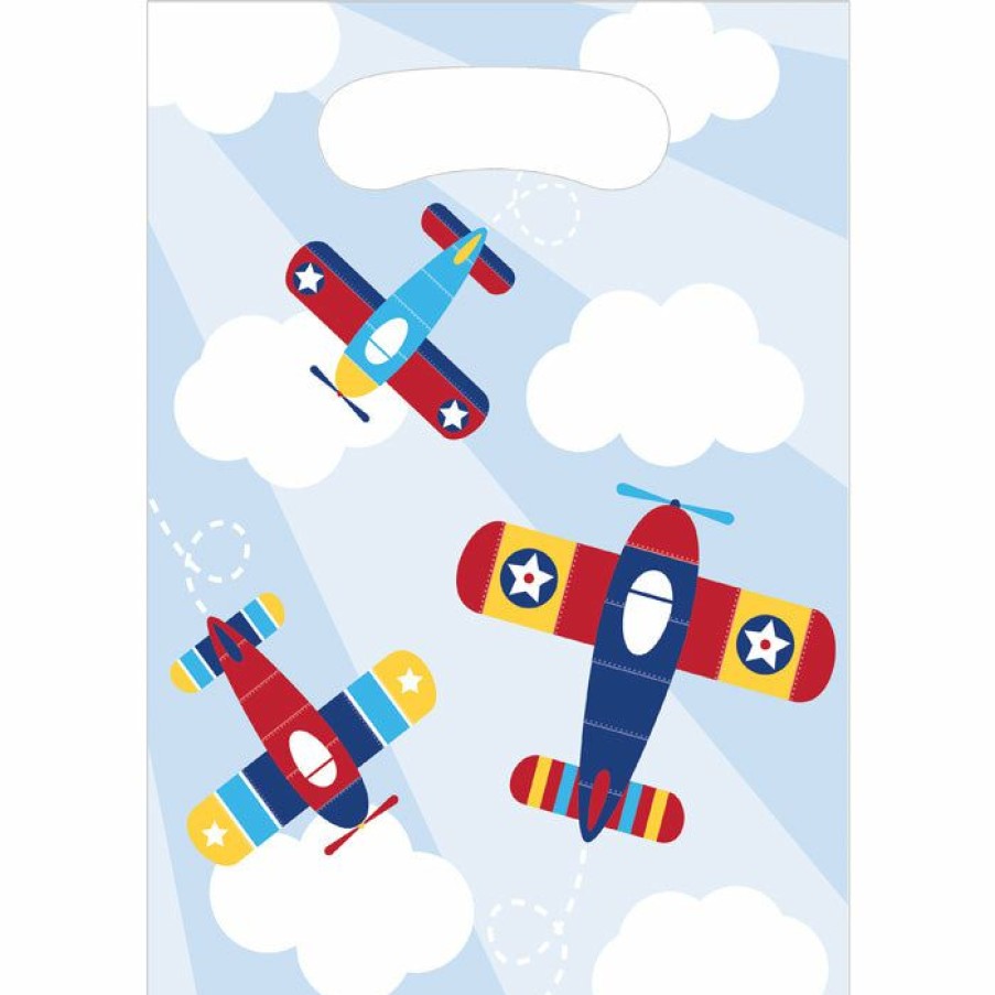 Birthdays * | Creative Converting Lil' Flyer Airplane Loot Bag (Case Pack Of 96) Kids Birthday Party Themes