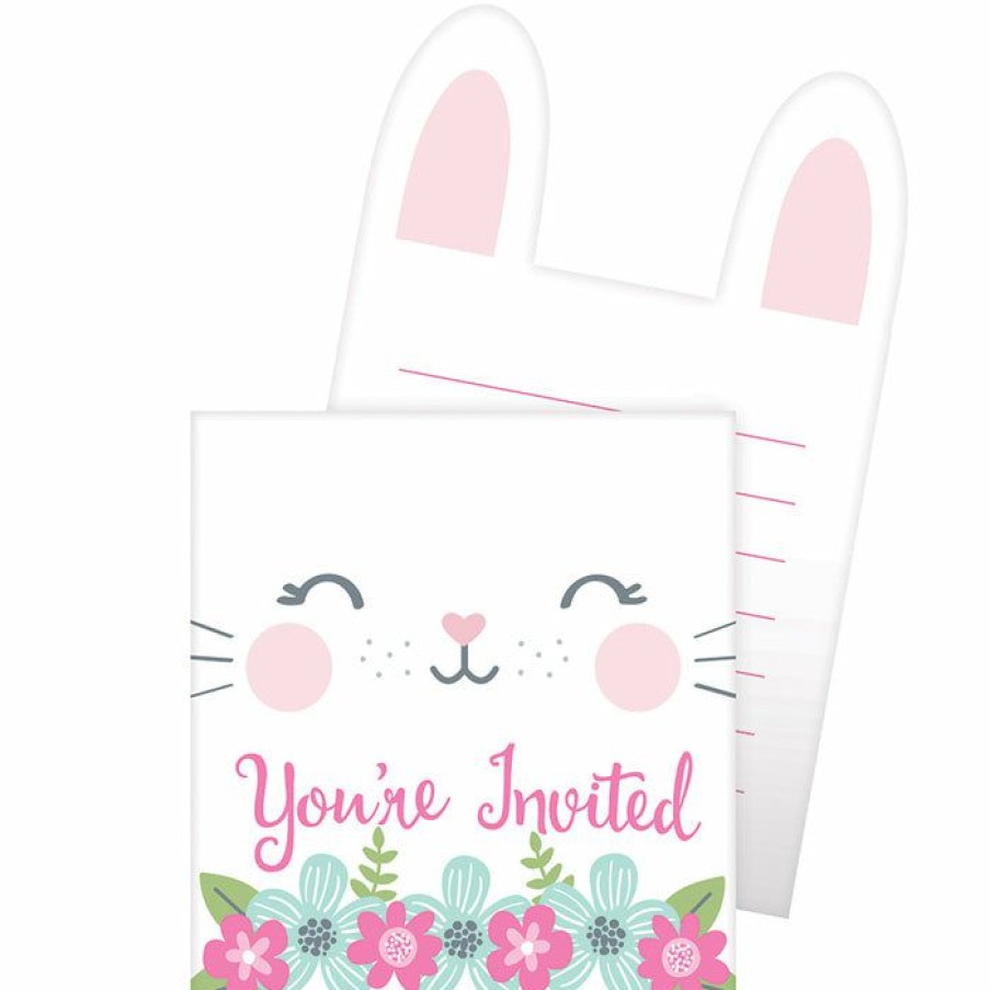 Birthdays * | Creative Converting Birthday Bunny Pop-Up Invitations (48/Case)