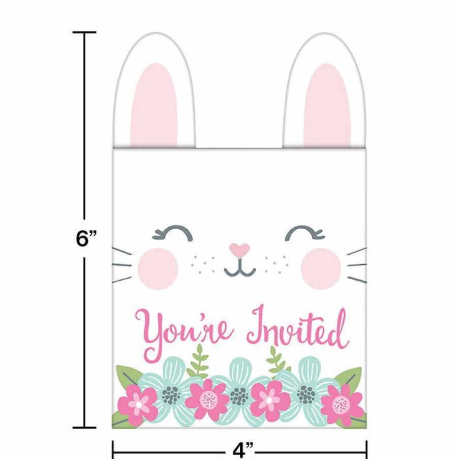 Birthdays * | Creative Converting Birthday Bunny Pop-Up Invitations (48/Case)