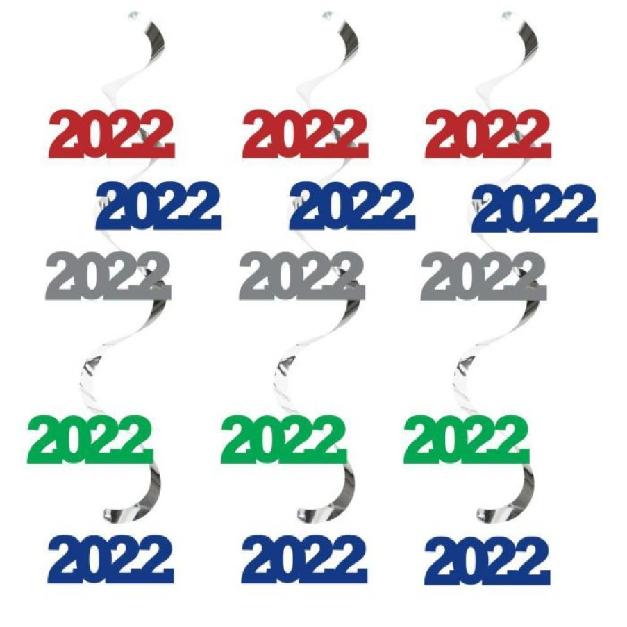 Holidays * | Creative Converting 2022 Dizzy Danglers Assorted Colors, 5 Ct New Year'S Eve Party Supplies