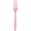 Solid Color Tableware * | Creative Converting Solid Color Tableware Classic Pink Plastic Forks, 24 Ct