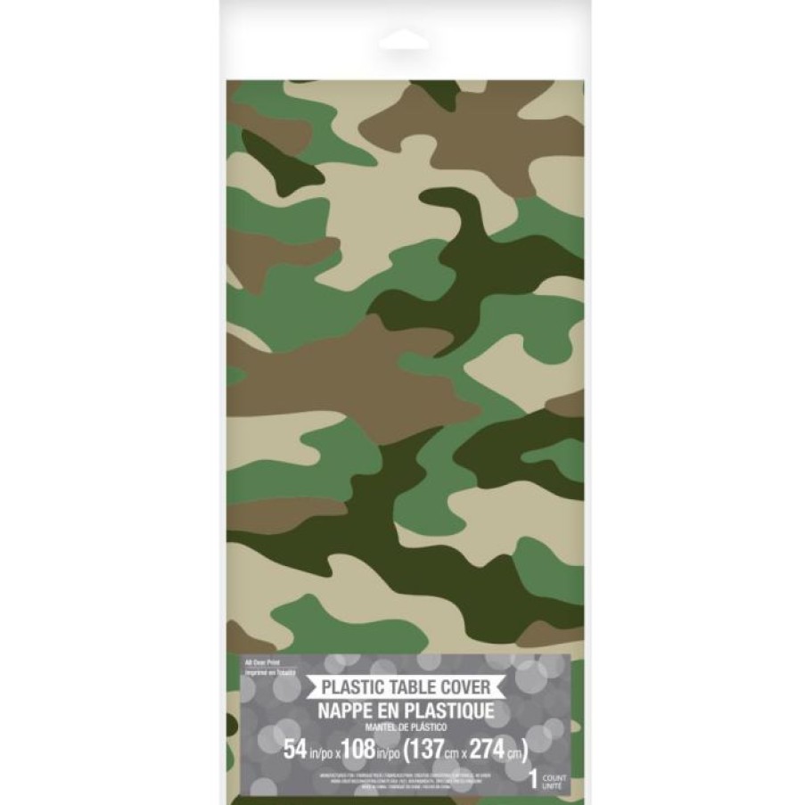 General Decorations * | Creative Converting General Decorations Camo Plastic Tablecover 54 X 108 , All Over Print