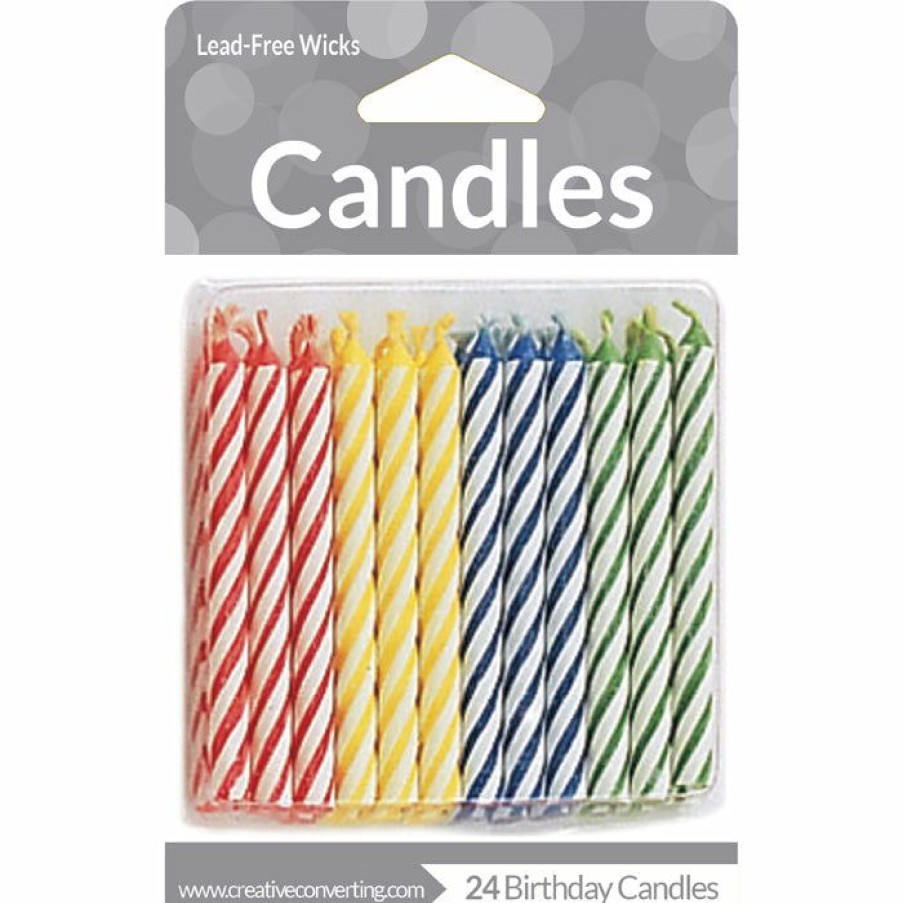 Birthdays * | Creative Converting Assorted Primary Color Candles, 24 Ct