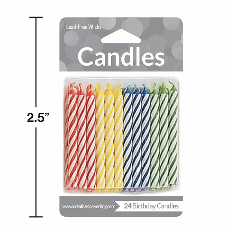 Birthdays * | Creative Converting Assorted Primary Color Candles, 24 Ct