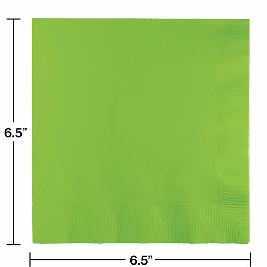 Solid Color Tableware * | Creative Converting Fresh Lime Luncheon Napkin 3Ply, 50 Ct Solid Color Tableware