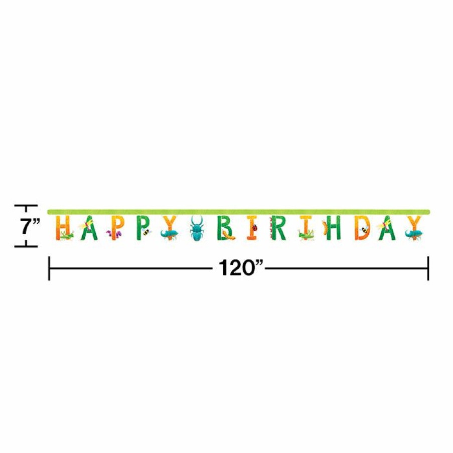 Birthdays * | Creative Converting Birthday Bugs Jointed Banner Lg