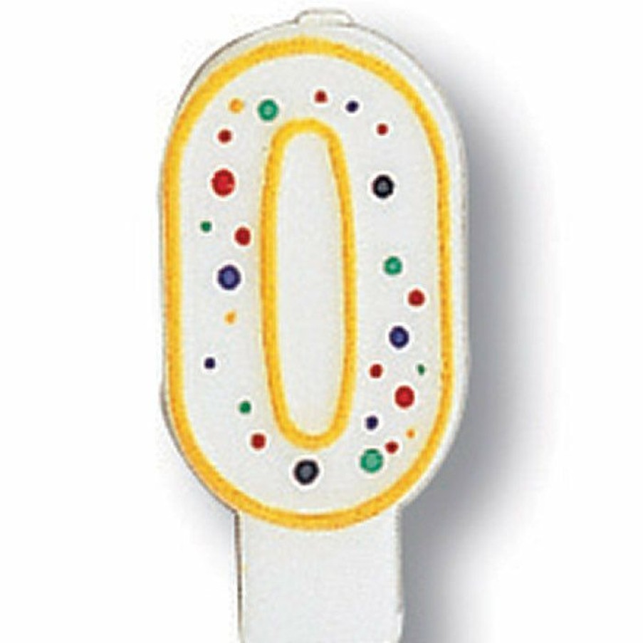 Birthdays * | Creative Converting Polka Dot #0 Candle Birthday Party Candles