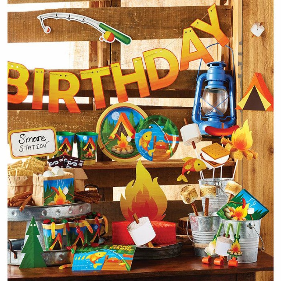 Birthdays * | Creative Converting Kids Birthday Party Themes Camp Out Letter Banner W/Twine