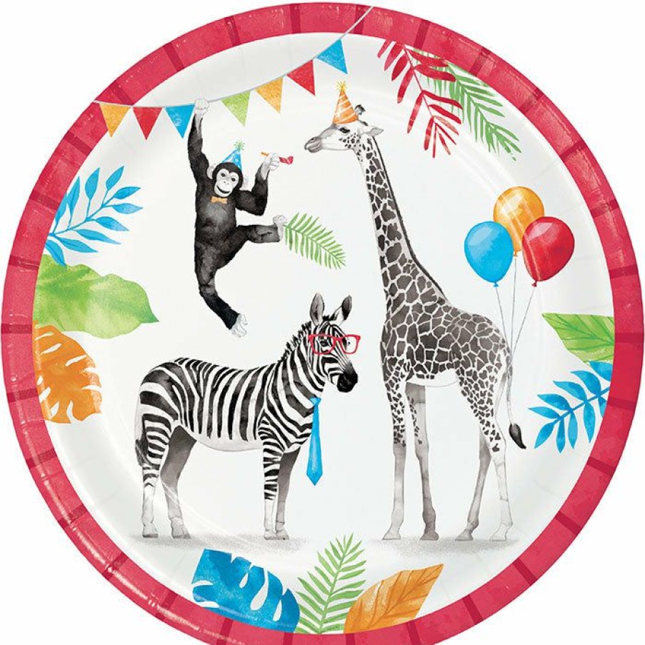 Birthdays * | Creative Converting Party Animals Dinner Plate 8Ct