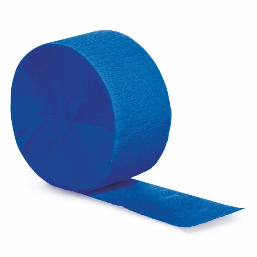 Solid Color Tableware * | Creative Converting Cobalt Crepe Streamers 81