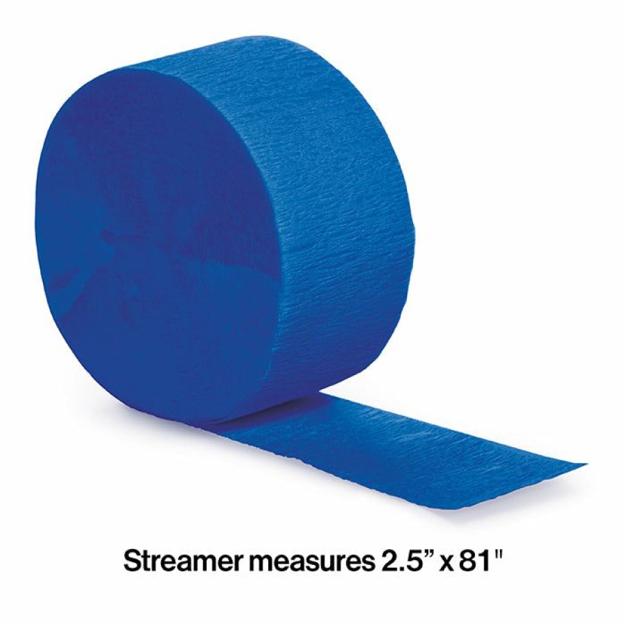 Solid Color Tableware * | Creative Converting Cobalt Crepe Streamers 81