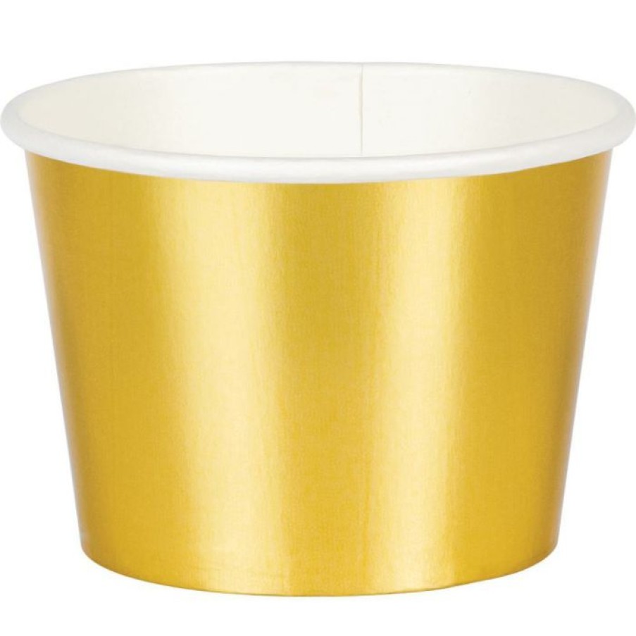 General Decorations * | Creative Converting Gold Foil Treat Cups, 8 Ct General Decorations