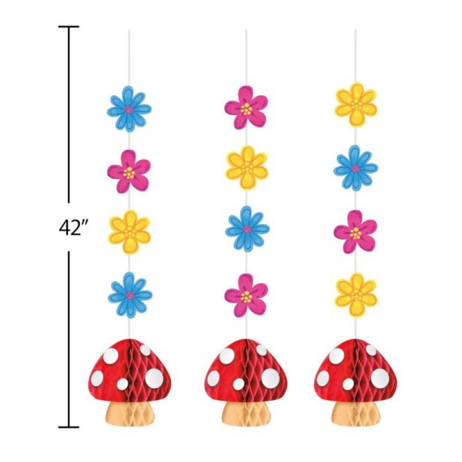 Birthdays * | Creative Converting Party Gnomes Hanging Cutouts W/ Honeycomb 3Ct