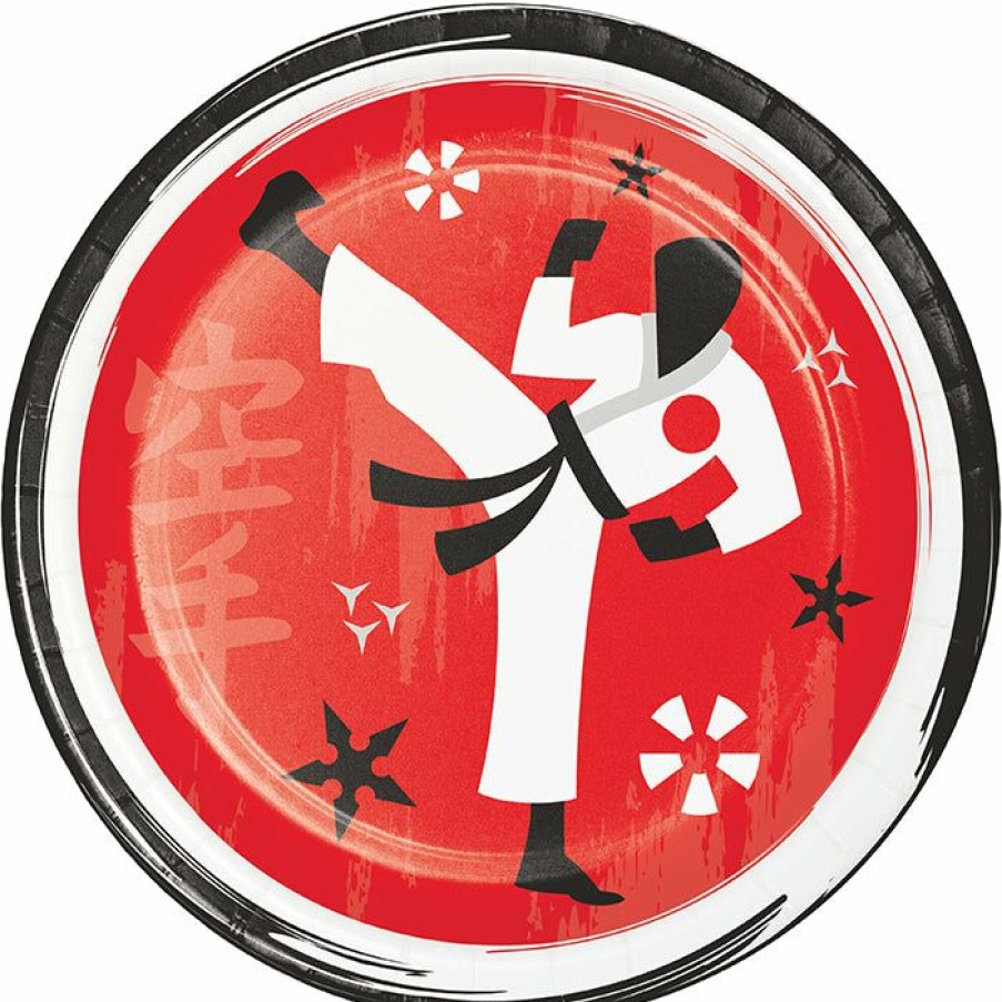 Birthdays * | Creative Converting Karate Party Dessert Plate 8Ct