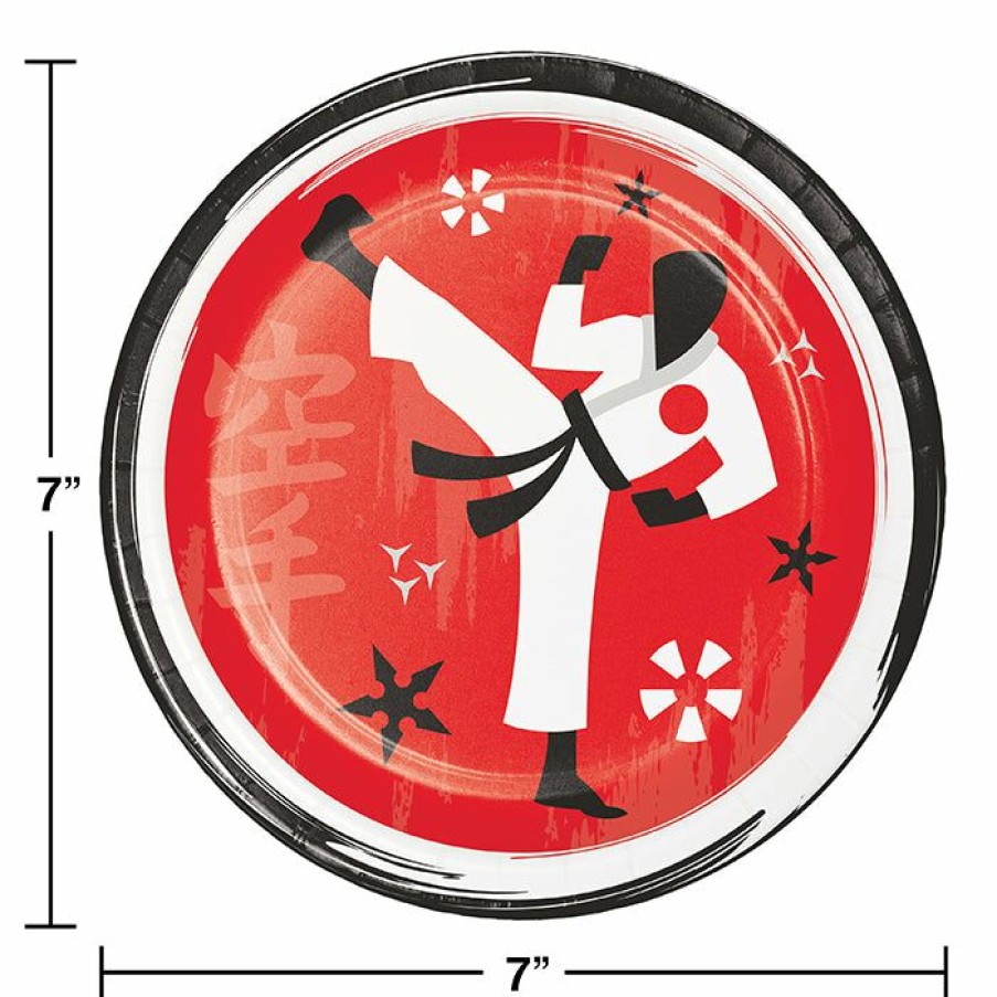 Birthdays * | Creative Converting Karate Party Dessert Plate 8Ct