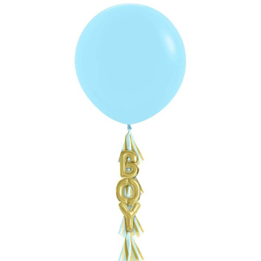 Baby Showers * | Creative Converting 36 Latex Balloon With Tassel, Boy (1/Pkg)