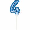 General Decorations * | Creative Converting General Decorations Blue 4 Number Balloon Cake Topper (12/Case)