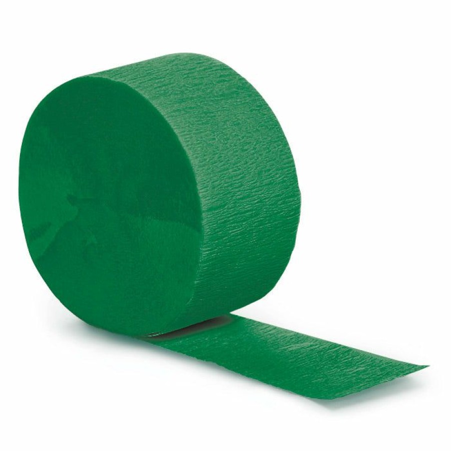 Solid Color Tableware * | Creative Converting Emerald Green Crepe Streamers 81