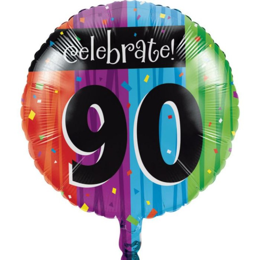 Birthdays * | Creative Converting Milestone Celebrations 90Th Metallic Balloon (12/Case) Adult Birthday Party Themes