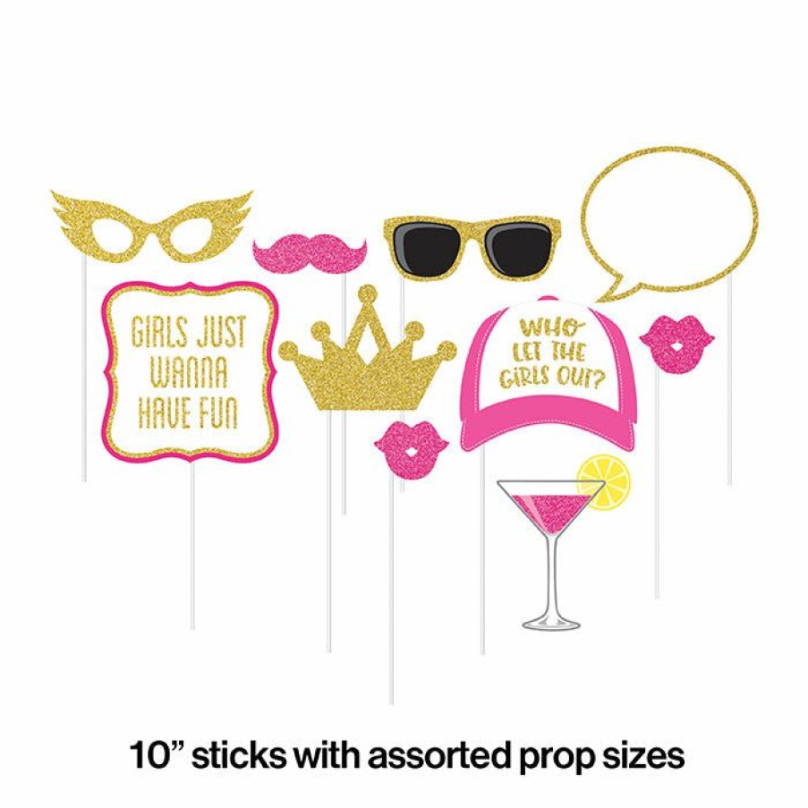 Bridal And Wedding * | Creative Converting Girls Night Photo Booth Props, 10 Ct