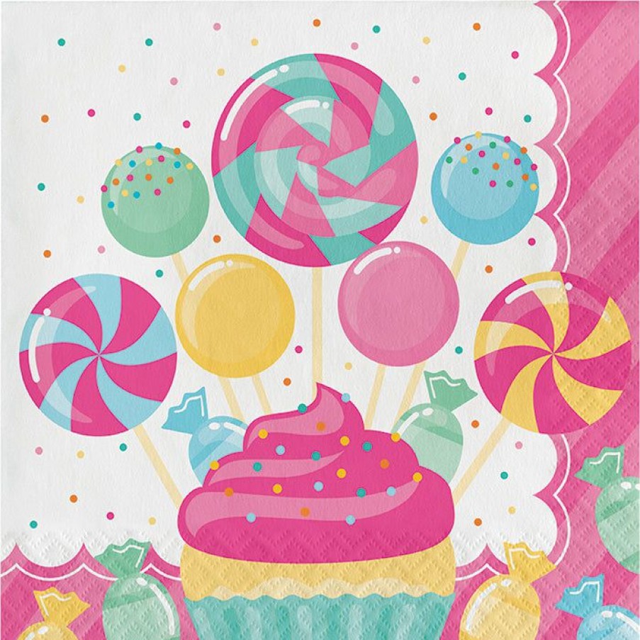 Birthdays * | Creative Converting Candy Bouquet Napkins, 16 Ct Kids Birthday Party Themes