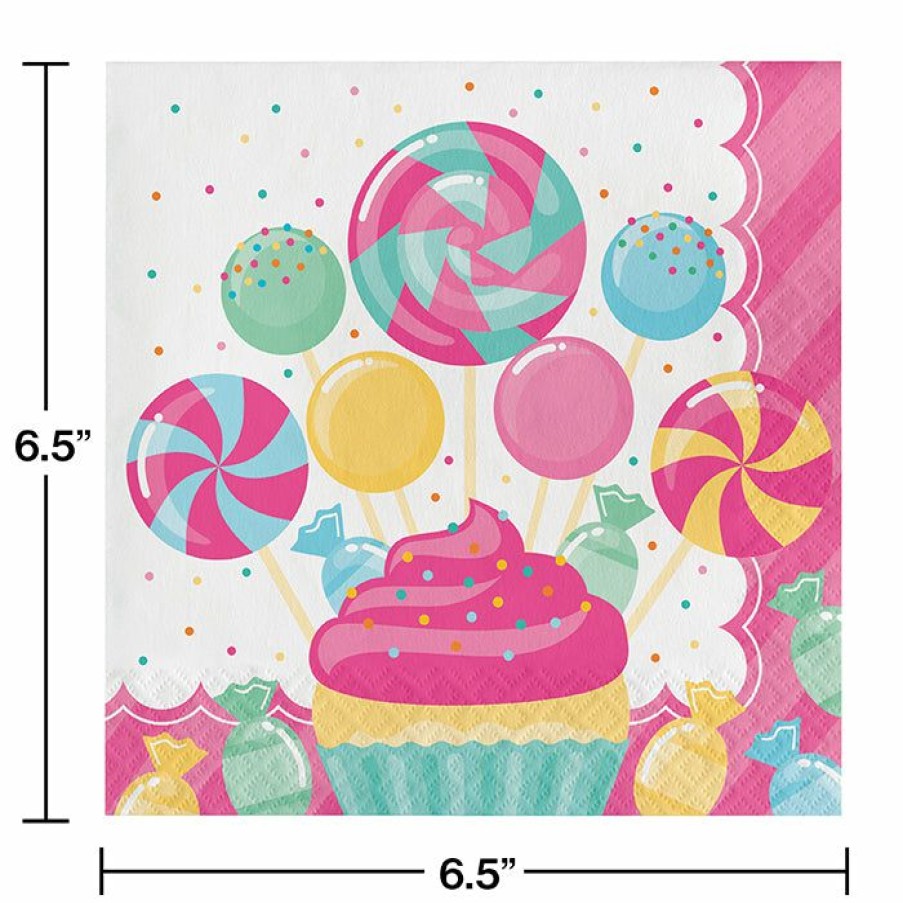 Birthdays * | Creative Converting Candy Bouquet Napkins, 16 Ct Kids Birthday Party Themes