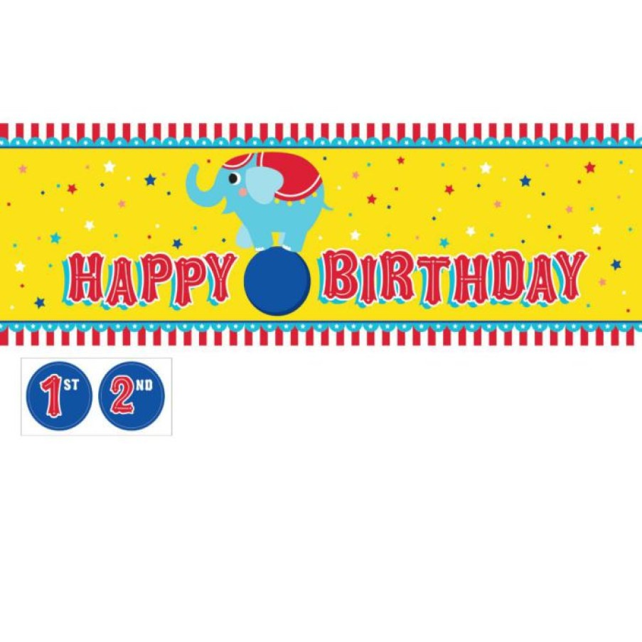 Birthdays * | Creative Converting Circus Party Giant Party Banner With Stickes (6/Case)