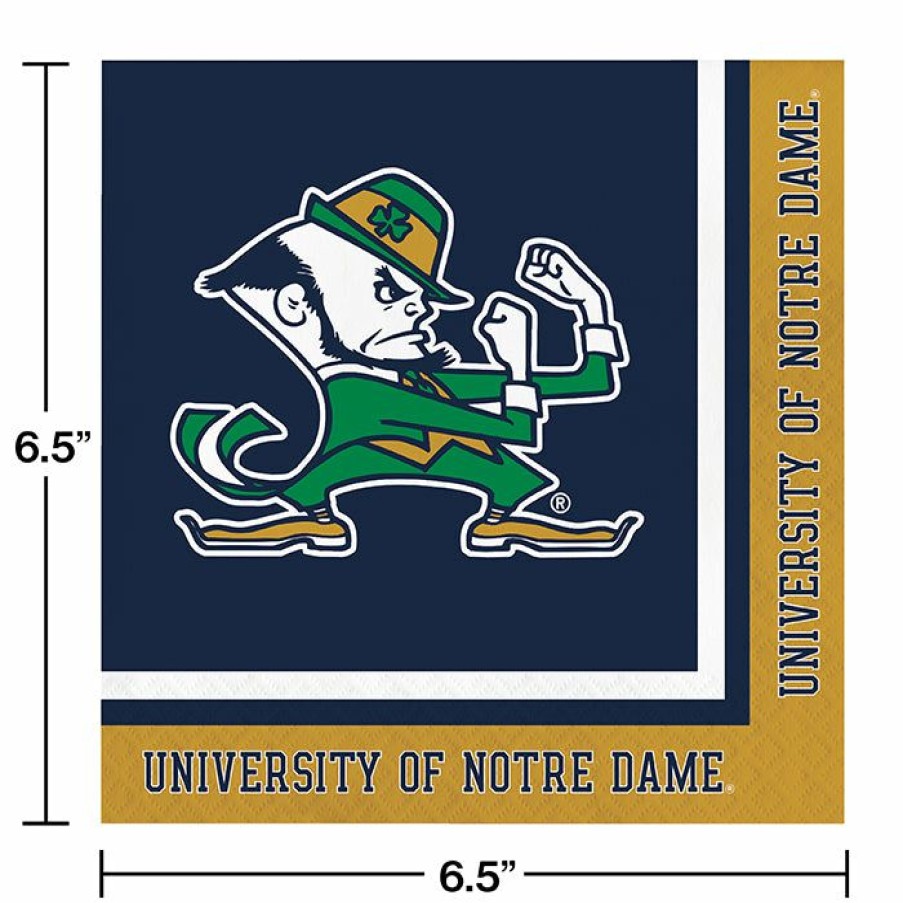 Sports * | Creative Converting Notre Dame Napkins, 20 Ct