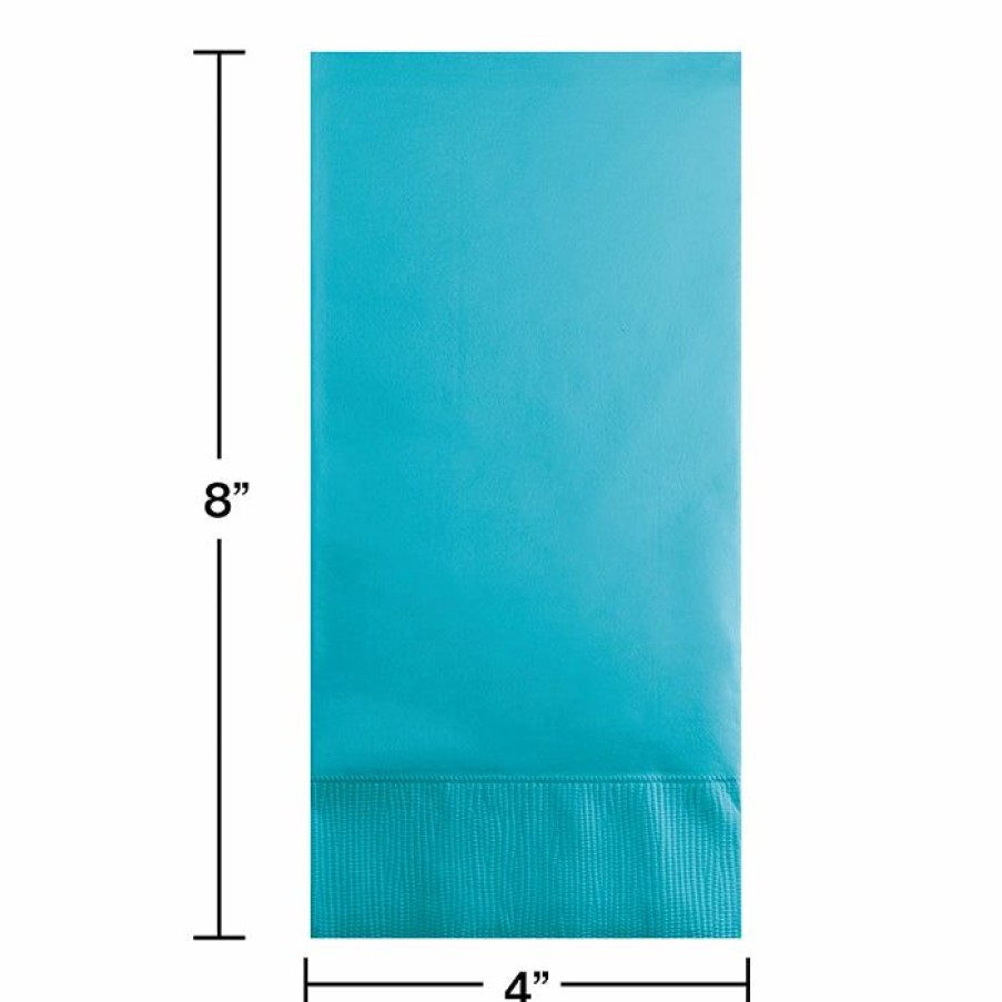 Solid Color Tableware * | Creative Converting Bermuda Blue Guest Towel, 3 Ply, 16 Ct