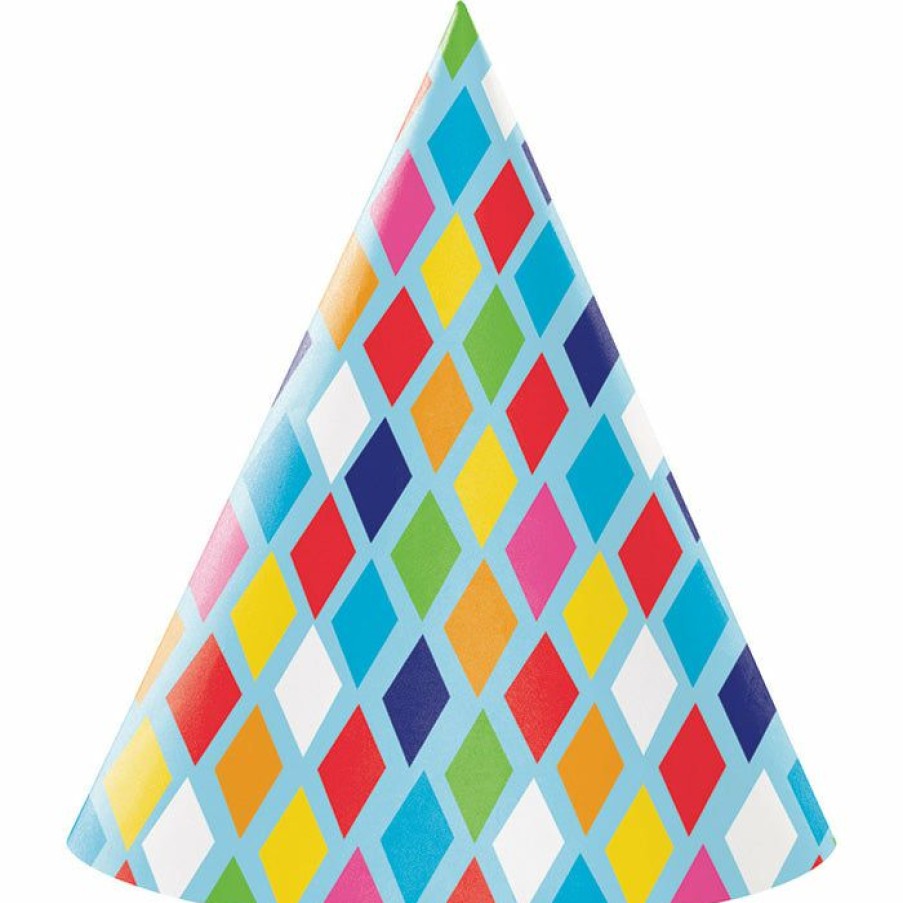 Birthdays * | Creative Converting Bright Birthday Party Hats, 8 Ct