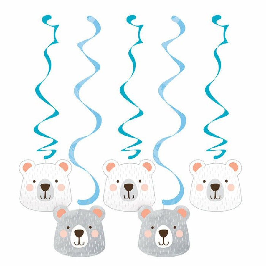 Birthdays * | Creative Converting Bear Party Dizzy Danglers, 5 Ct 1St Birthday Party Themes