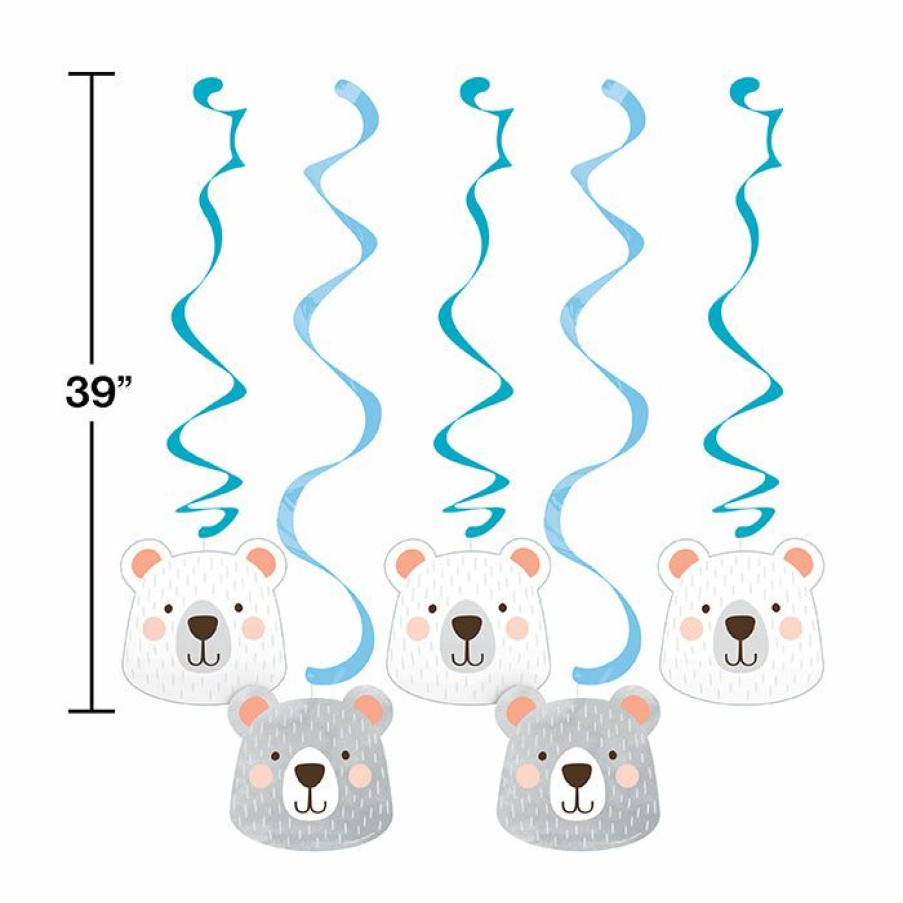 Birthdays * | Creative Converting Bear Party Dizzy Danglers, 5 Ct 1St Birthday Party Themes