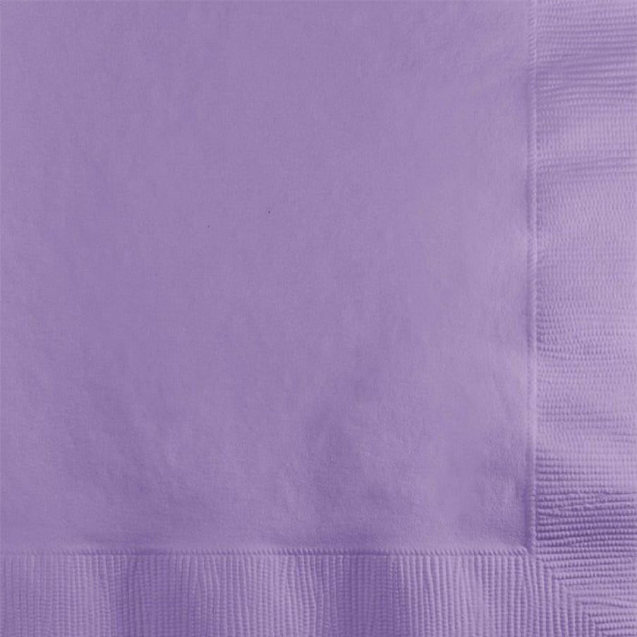 Solid Color Tableware * | Creative Converting Luscious Lavender Beverage Napkin 2Ply, 50 Ct Solid Color Tableware