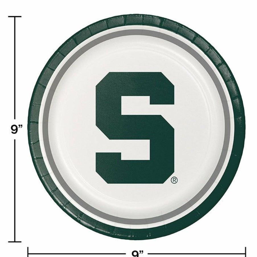 Sports * | Creative Converting Michigan State University Paper Plates, 8 Ct