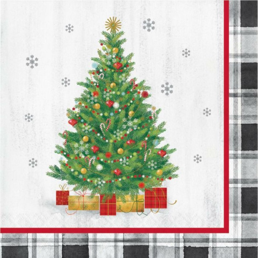 Holidays * | Creative Converting Holiday Tree Luncheon Napkin, 16 Ct Christmas Party Supplies