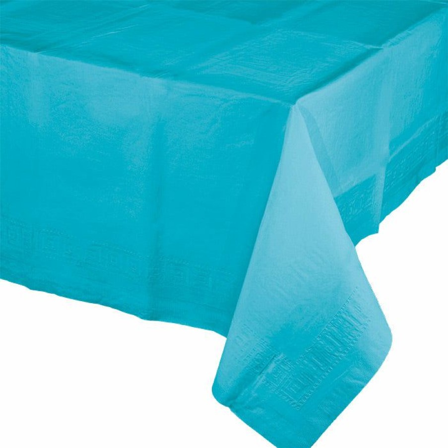 Solid Color Tableware * | Creative Converting Bermuda Blue Tablecover 54 X 108 Polylined Tissue