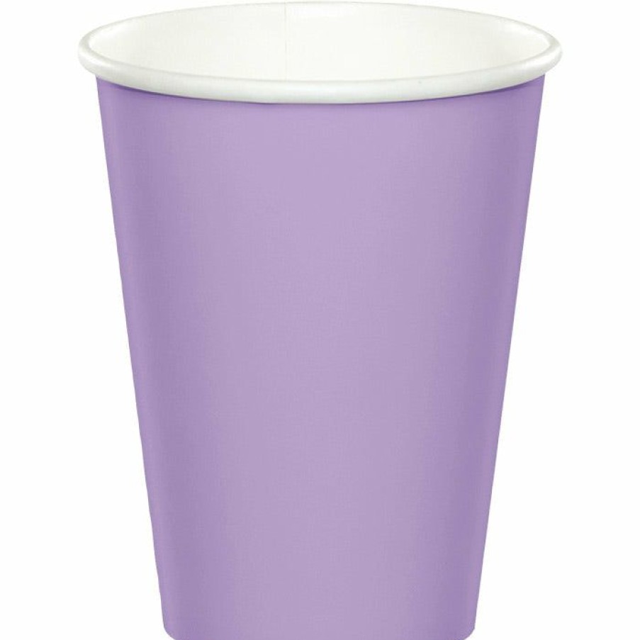 Solid Color Tableware * | Creative Converting Luscious Lavender Hot/Cold Paper Paper Cups 9 Oz., 24 Ct