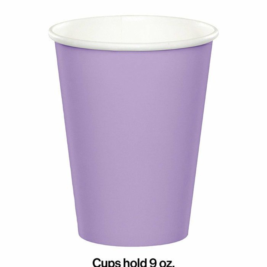 Solid Color Tableware * | Creative Converting Luscious Lavender Hot/Cold Paper Paper Cups 9 Oz., 24 Ct