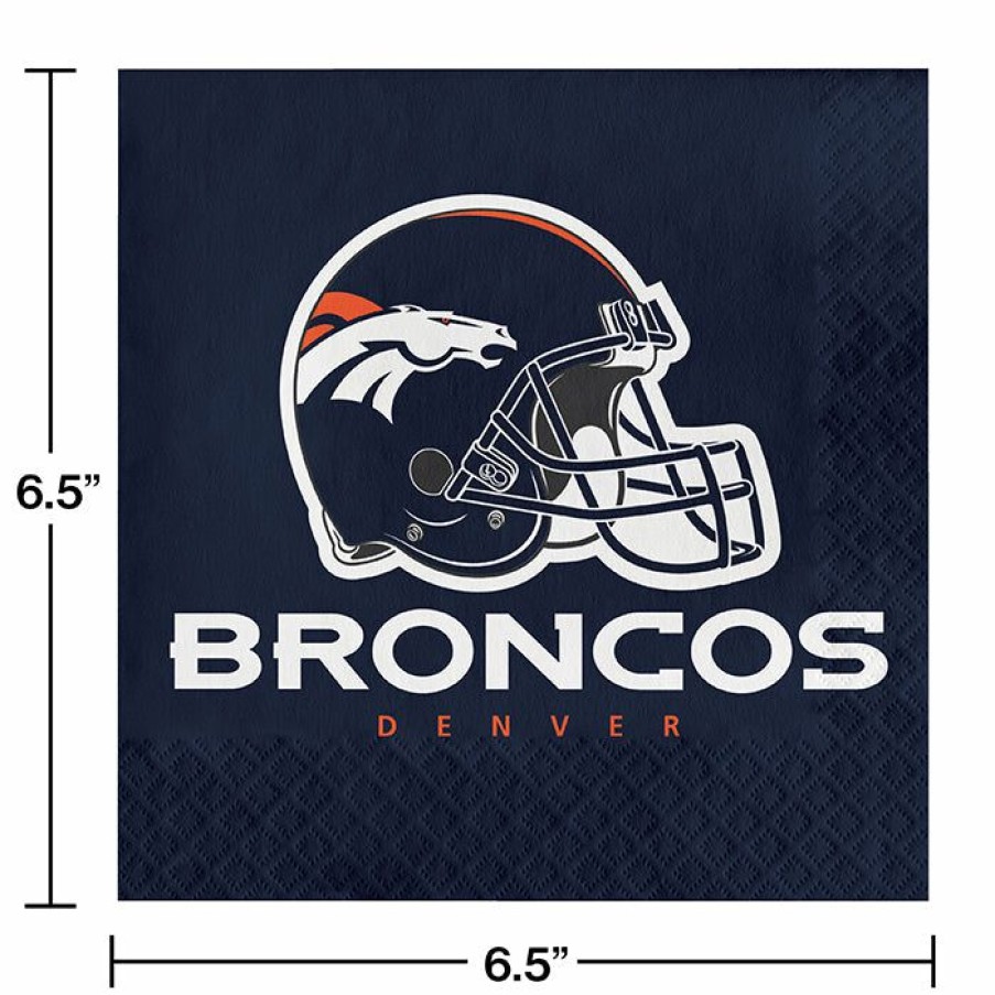 Sports * | Creative Converting Nfl And Football Party Supplies Denver Broncos Napkins, 16 Ct