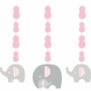 Baby Showers * | Creative Converting Little Peanut Girl Elephant Hanging Cutouts, 3 Ct