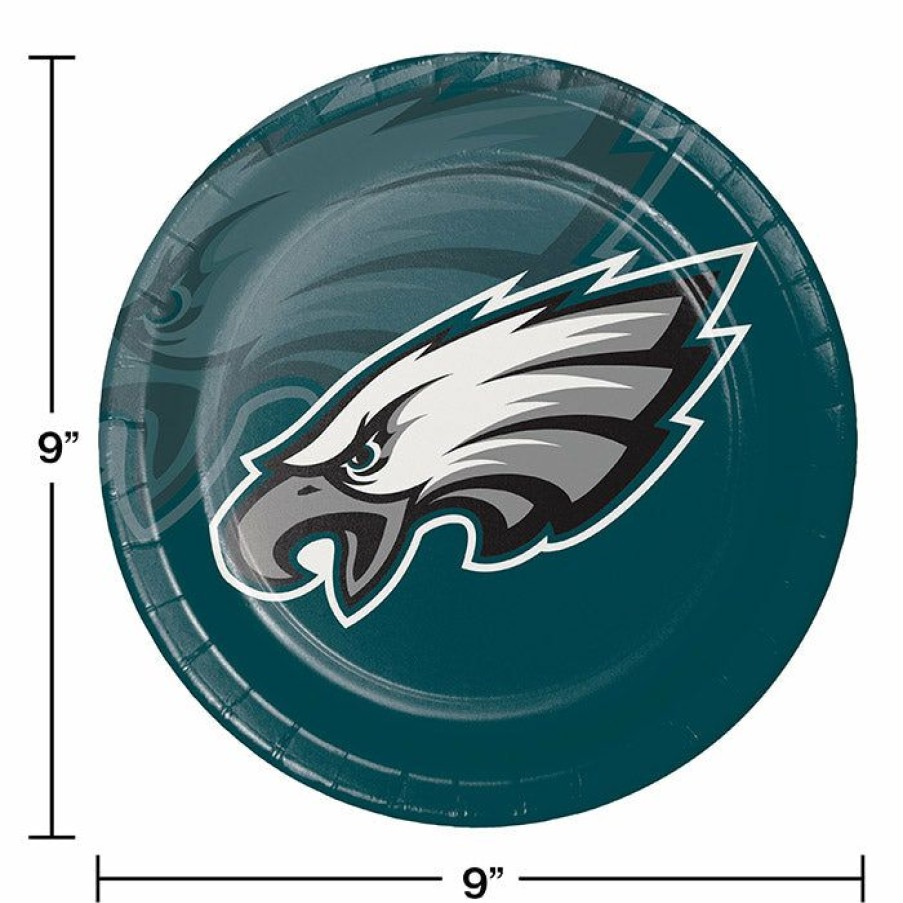 Sports * | Creative Converting Philadelphia Eagles Paper Plates, 8 Ct