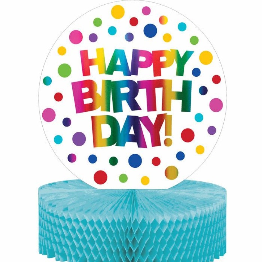 Birthdays * | Creative Converting Rainbow Foil Birthday Centerpiece Kids Birthday Party Themes