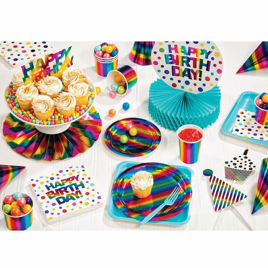 Birthdays * | Creative Converting Rainbow Foil Birthday Centerpiece Kids Birthday Party Themes